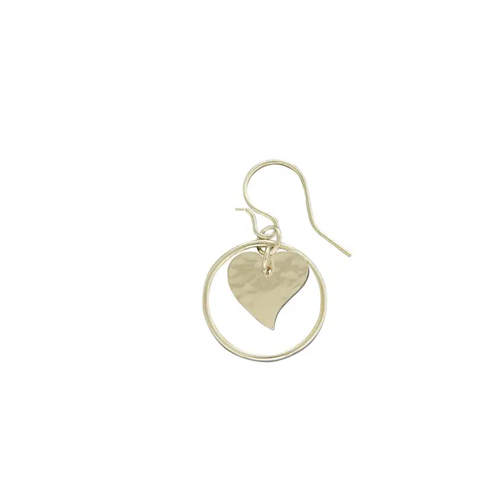 Earrings - Sterling Silver - Floating Heart - A12-ss