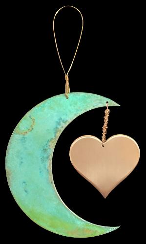 Ornament - Moon with Heart - mo74