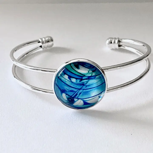 Bracelet - Abstract Bangle - Blue