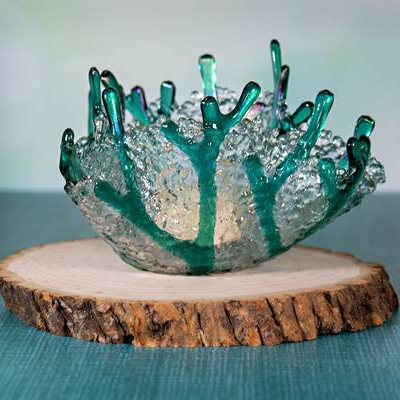 Coral Tealight Candle Holder - Emerald Coast Green