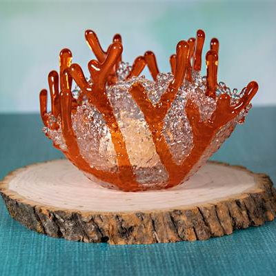 Coral Tealight Candle Holder - Tangerine