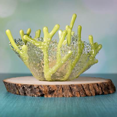 Coral Tealight Candle Holder - Amazon Green