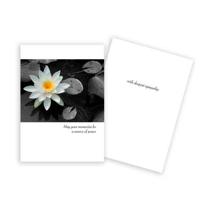 Notecard - Sympathy - Duotone Lotus- 0591