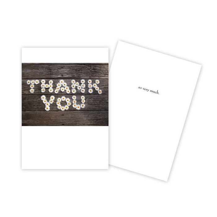 Notecard - Thank You - Daisies Spelling "Thank You" - 0554