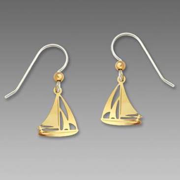 Earrings - Gold Sailboat - 1125