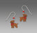 Earrings - "Boomer" Golden Retriever w/Red Bandana - 1139