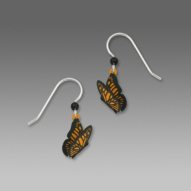Earrings - 3-D Monarch Butterfly earrings - 1433
