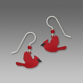 Earrings - Cardinal in Flight - 1381
