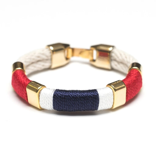 Bracelet - Newbury - Ivory/Red/White/Navy - Gold - Medium