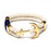 Bracelet - Waverly - Ivory/Navy - Gold - Small
