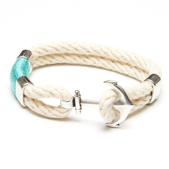 Bracelet - Waverly - Ivory/Turquoise - Silver - Medium