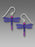Earrings - Blue Violet Beaded-Tail Dragonfly - 1831