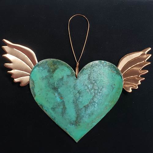 Ornament - Heart with Wings - he-70