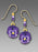 Earrings - Purple Pansy Flower - 2101