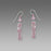 Earrings - Soft Pink Long Column with Deco Overlay & Cab - 7365