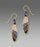 Earrings - Purple/Blue/Lilac Oval with Waves - 7395