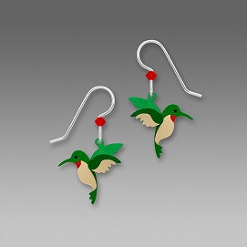 Earrings - Folded Hummingbird - 1605