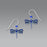 Earrings - Two Part Blue Dragonfly with Sapphire Blue Crystal - 1662