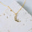 Necklace - Hammered Sliver Crescent - Gold - MB