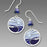 Earrings - Periwinkle Blues & Foaming Waves - 7582