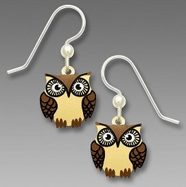 Earrings - Bright Eyed Owl - 1850