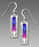 Earrings - IR Etched Column w/Ppl/Pnk Color Change Bead Drop - 7663