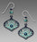 Earrings - Deco Teardrop in Indigo - 7754