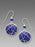 Earrings - Dark Violet Circle w/Deco Overlay - 7851