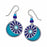 Earrings - Sun and Moon in Silver and Blue - 7883