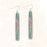 Earrings - Blue Green Orange Summer Days Thin Double Rectangle - 7NLS