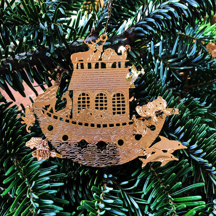 Ornament - Gold Plated Noah's Ark