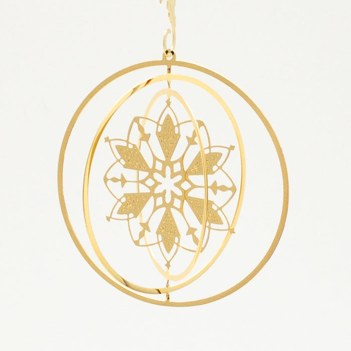 Ornament - Gold Plated Dimensional Snowflake