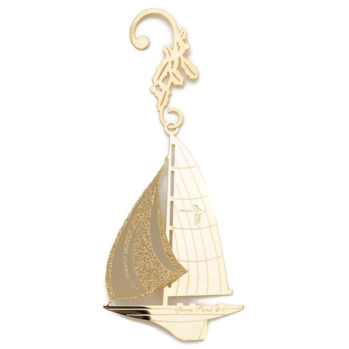 Ornament - Gold Plated Sailboat