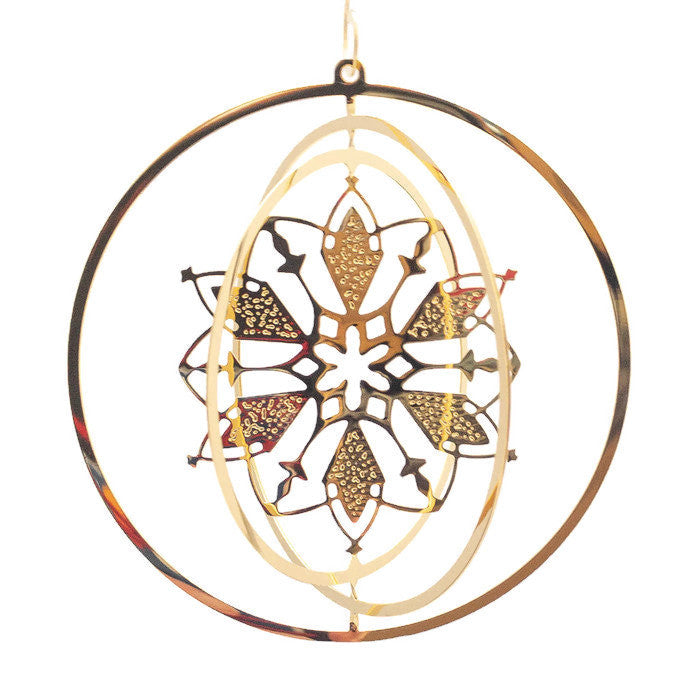 Ornament - Gold Plated Dimensional Snowflake
