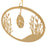 Ornament - Gold Plated Sand Dollar With Cattails