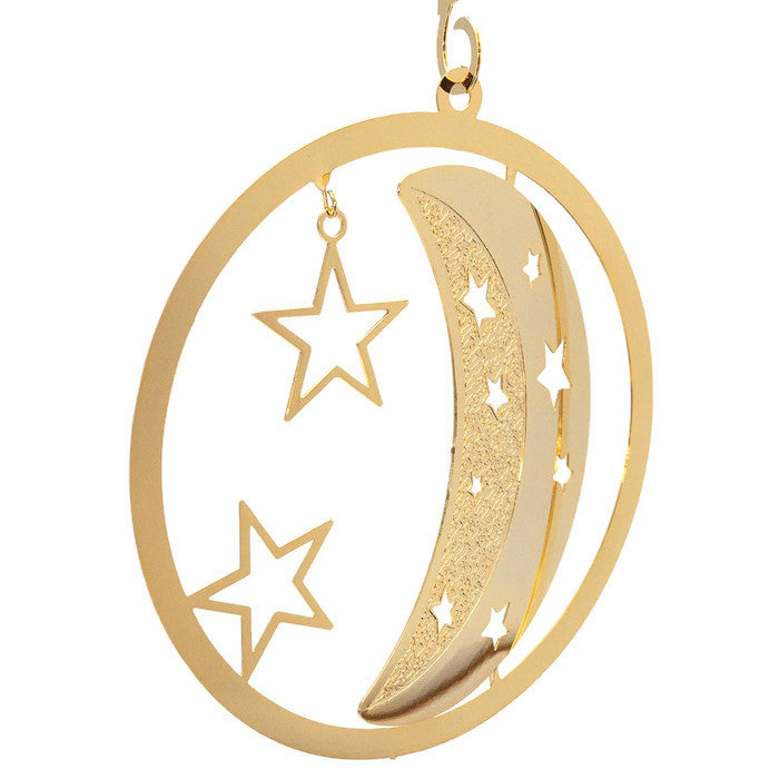 Ornament - Gold Plated Moon & Stars