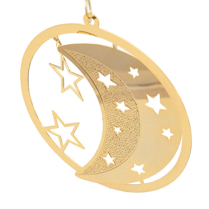 Ornament - Gold Plated Moon & Stars