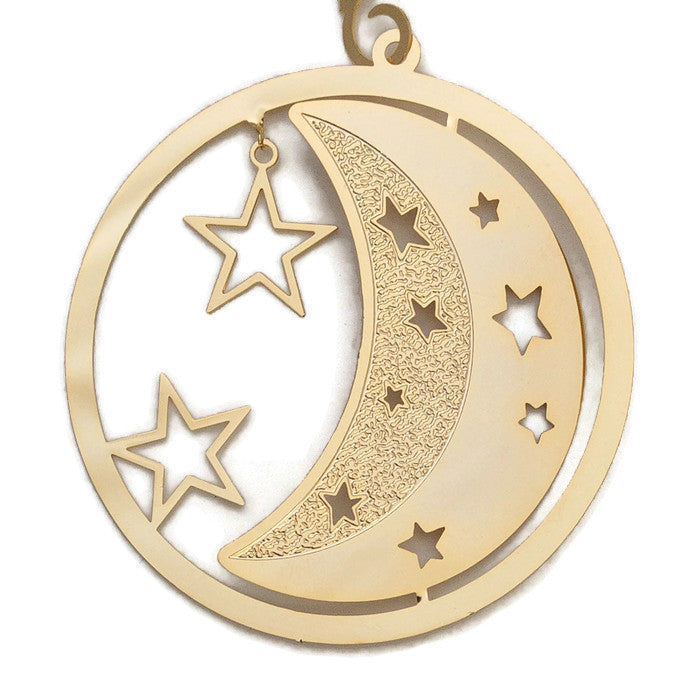 Ornament - Gold Plated Moon & Stars