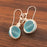 Earrings - Round Wraps - Turquoise Blue