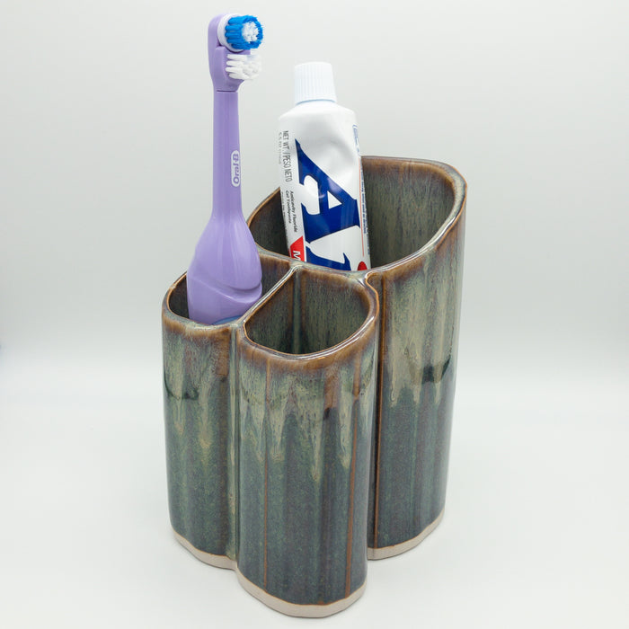Dual Toothbrush Holder - Jade
