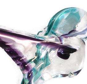 Glass Hummingbird - Purple & Teal