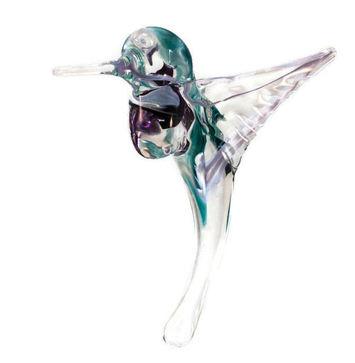 Glass Hummingbird - Purple & Teal