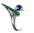 Glass Hummingbird - Cobalt & Lime