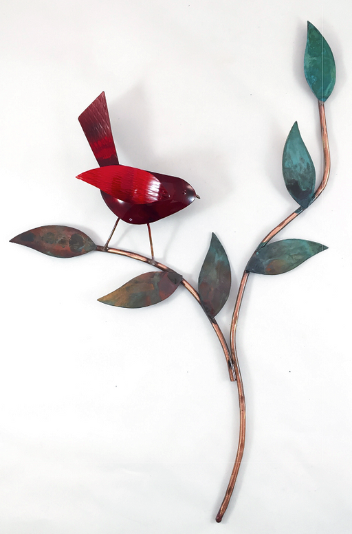 Bird in Tree - Single - Red
