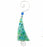 Ornament - Crushed Glass Tree - 5 Inch - Blue/Green