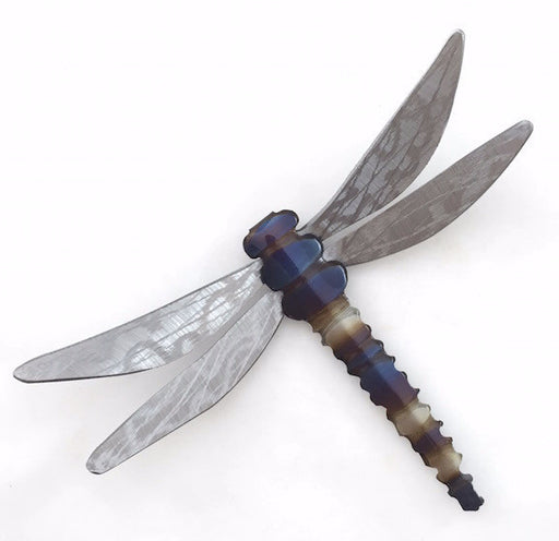 YOUIN Large Metal Dragonfly Decor,Ceramic Dragonfly Outdoor Wall