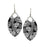 Earrings - Black and White Duet Tapered Oval - EA70