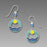 Earrings - Waves Over Blue with Yellow Cab - 7799