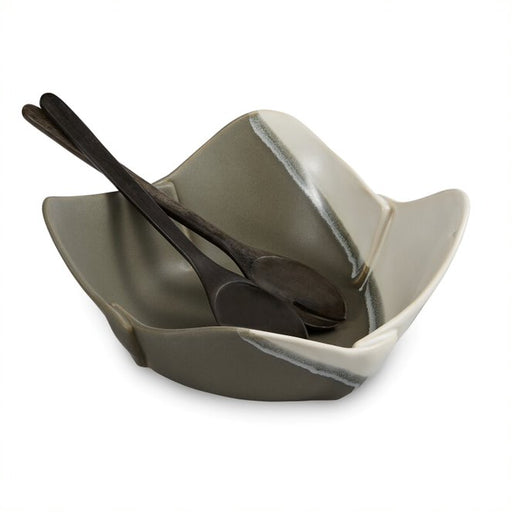 Square Bowl - Grey and White