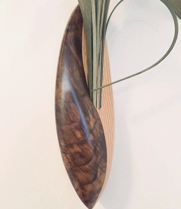 Hanging - Feathers with Flowers - Red White Purple Flowers - W-315F